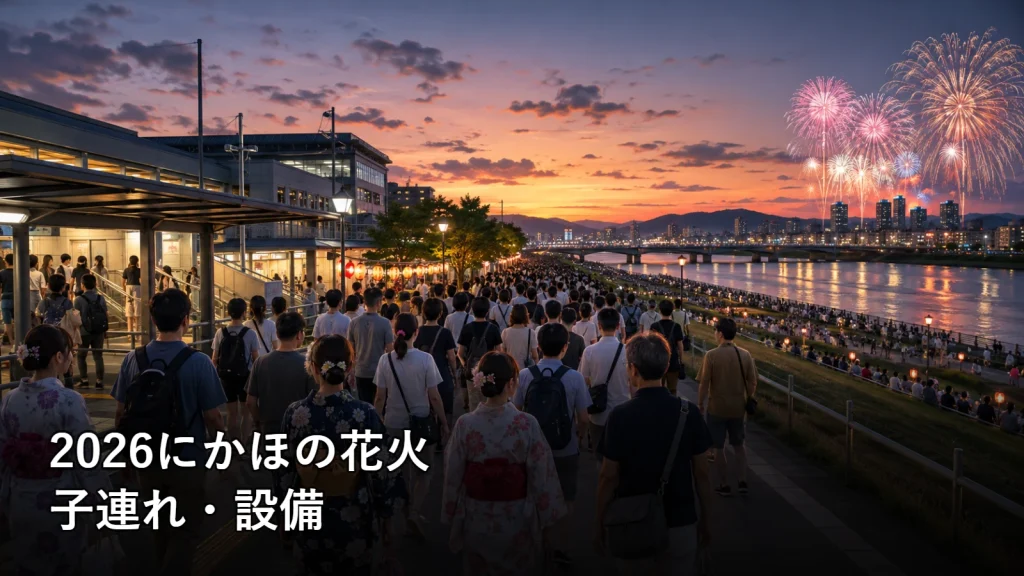 2026にかほの花火の子連れ・設備を紹介する画像