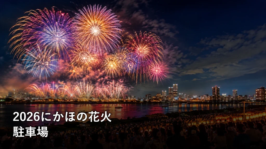 2026にかほの花火の駐車場を紹介する画像