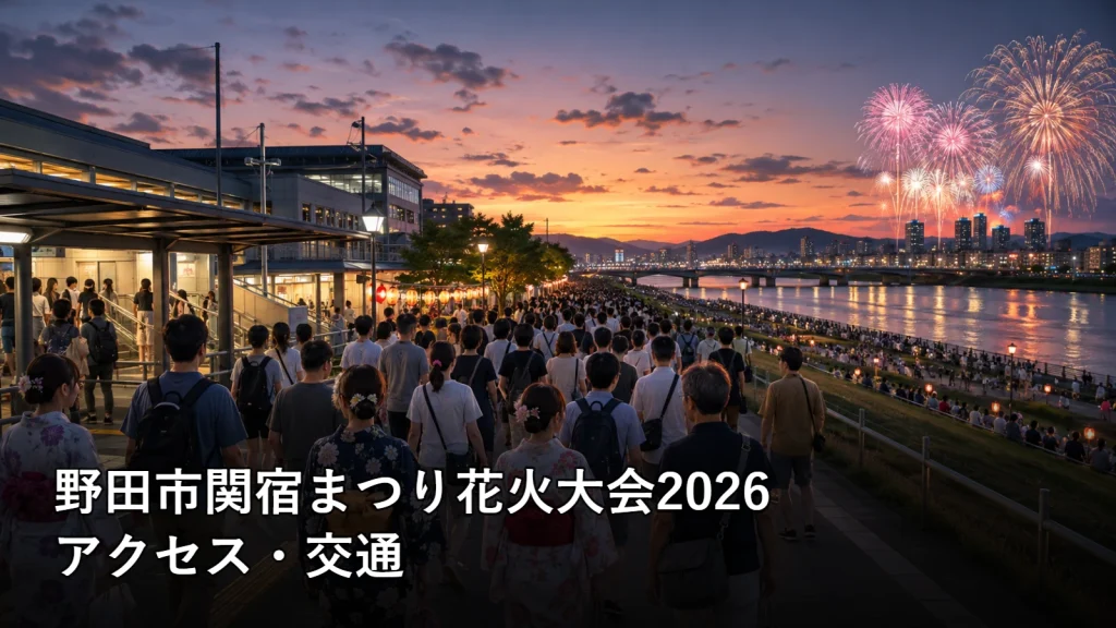 野田市関宿まつり花火大会2026のアクセス・交通を紹介する画像