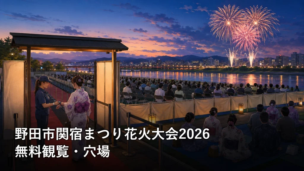 野田市関宿まつり花火大会2026の無料観覧・穴場を紹介する画像