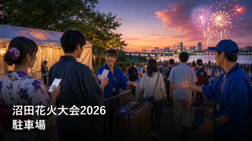 沼田花火大会2026の駐車場を紹介する画像