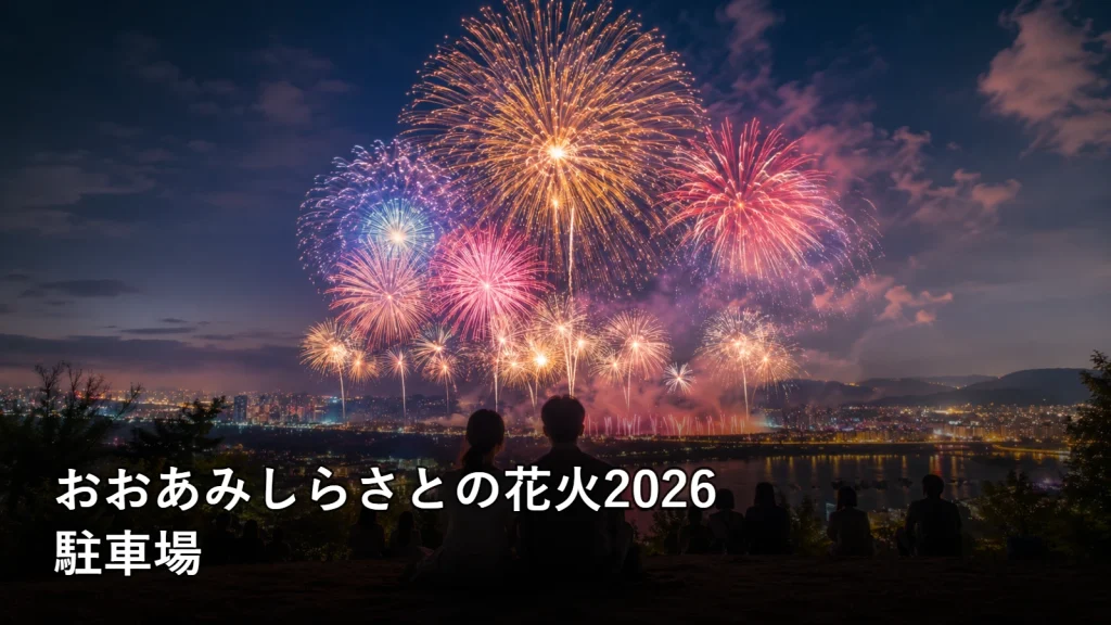 おおあみしらさとの花火2026の駐車場を紹介する画像