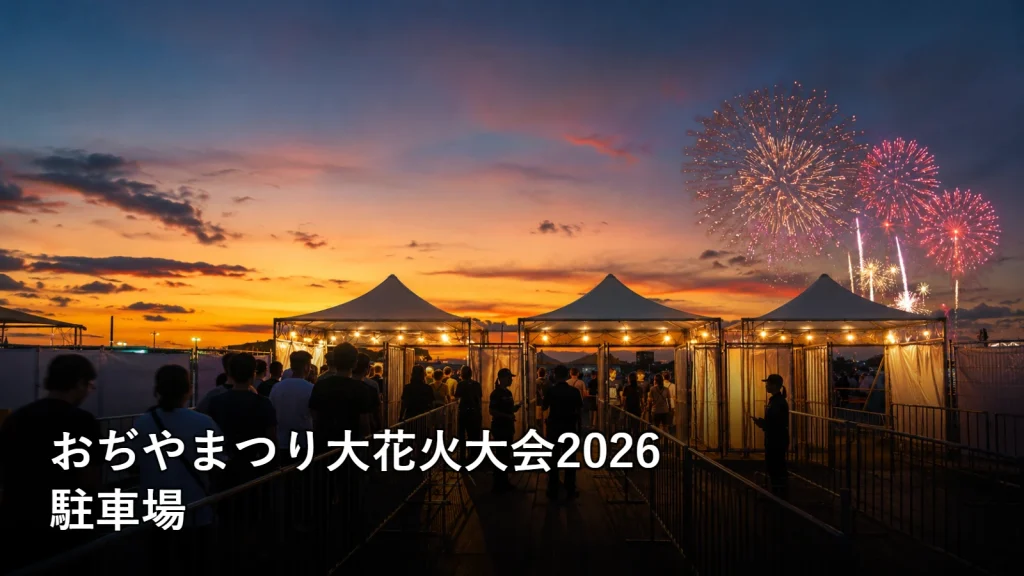 おぢやまつり大花火大会2026の駐車場を紹介する画像