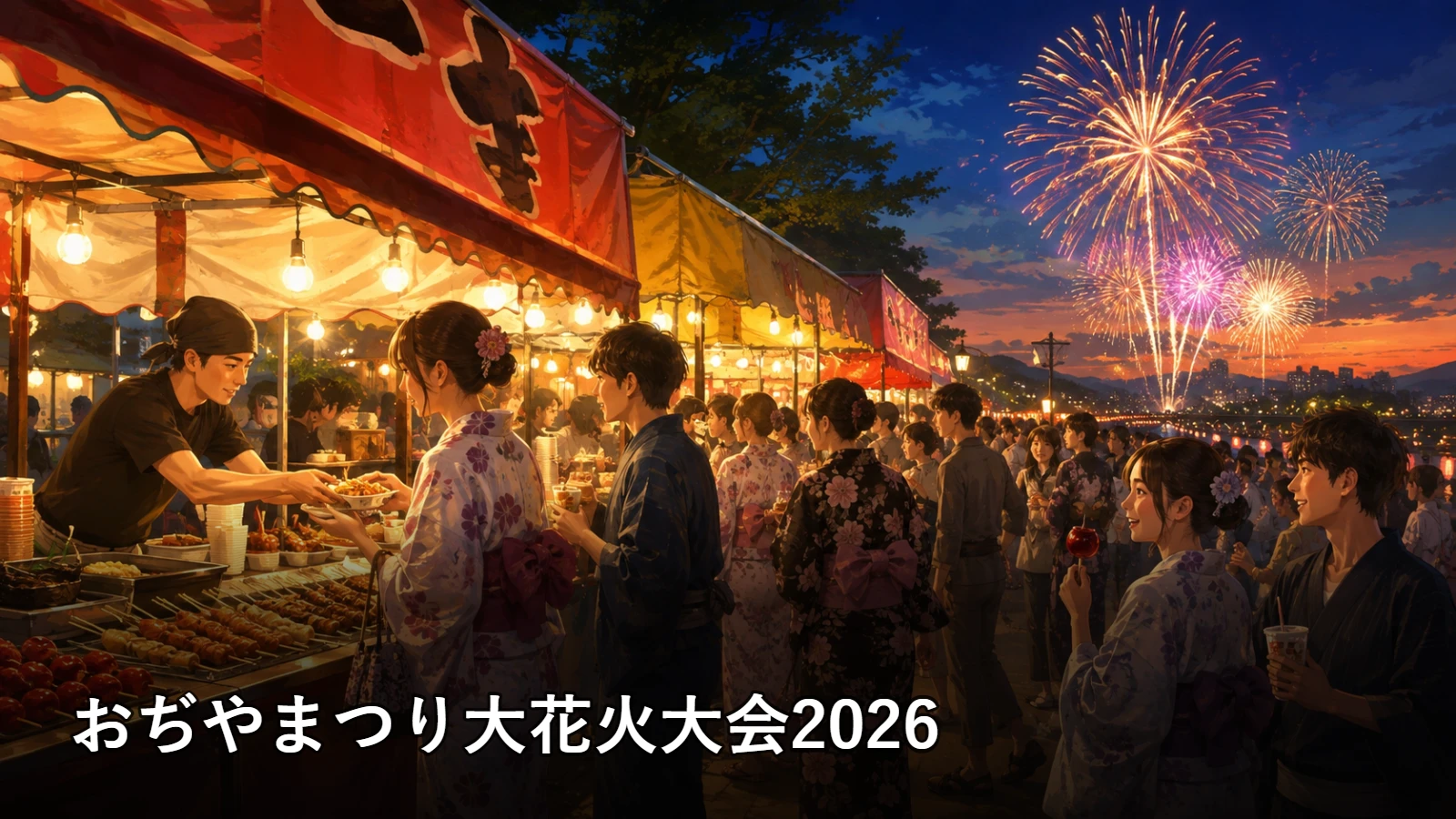 おぢやまつり大花火大会2026の開催情報・観覧場所・アクセスを紹介するアイキャッチ画像