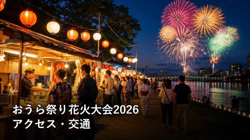 おうら祭り花火大会2026のアクセス・交通を紹介する画像