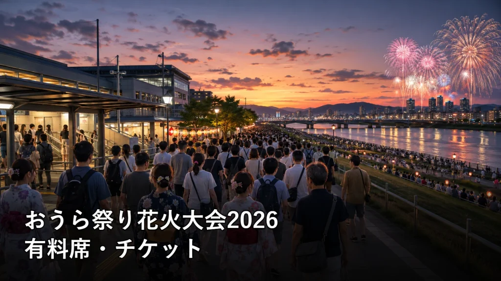 おうら祭り花火大会2026の有料席・チケットを紹介する画像