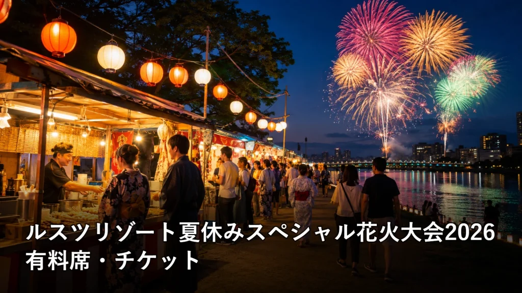ルスツリゾート夏休みスペシャル花火大会2026の有料席・チケットを紹介する画像