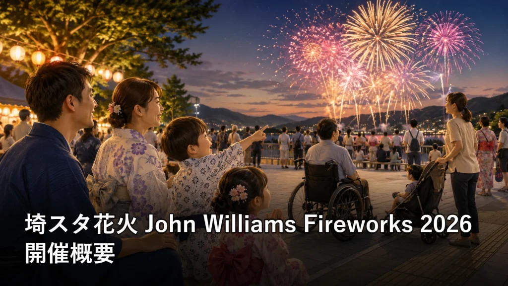 埼スタ花火 John Williams Fireworks 2026の開催概要を紹介する画像