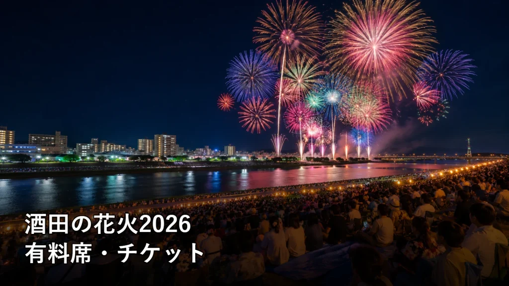 酒田の花火2026の有料席・チケットを紹介する画像