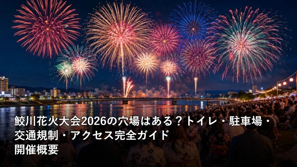 鮫川花火大会2026の穴場はある?トイレ・駐車場・交通規制・アクセス完全ガイドの開催概要を紹介する画像