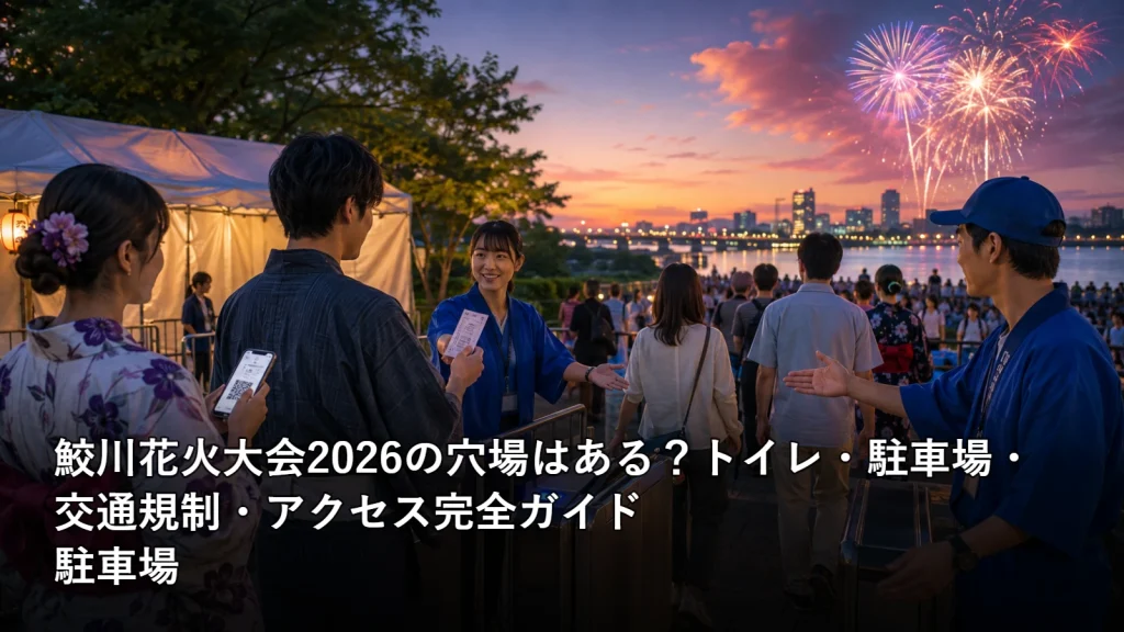 鮫川花火大会2026の穴場はある?トイレ・駐車場・交通規制・アクセス完全ガイドの駐車場を紹介する画像