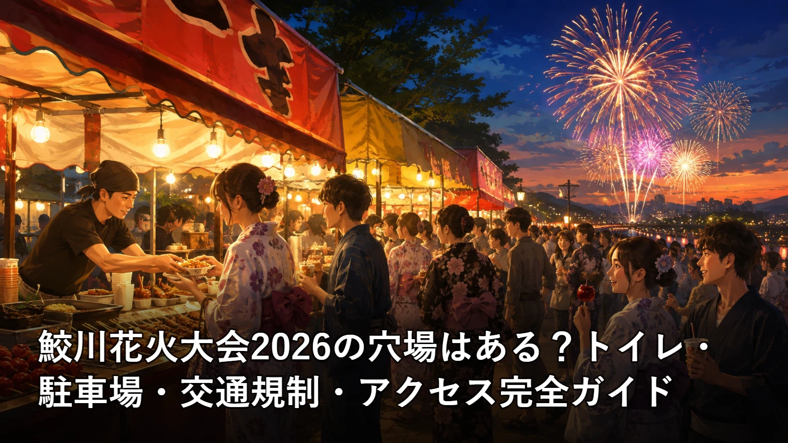 鮫川花火大会2026の穴場はある？トイレ・駐車場・交通規制・アクセス完全ガイドの開催情報・観覧場所・アクセスを紹介するアイキャッチ画像