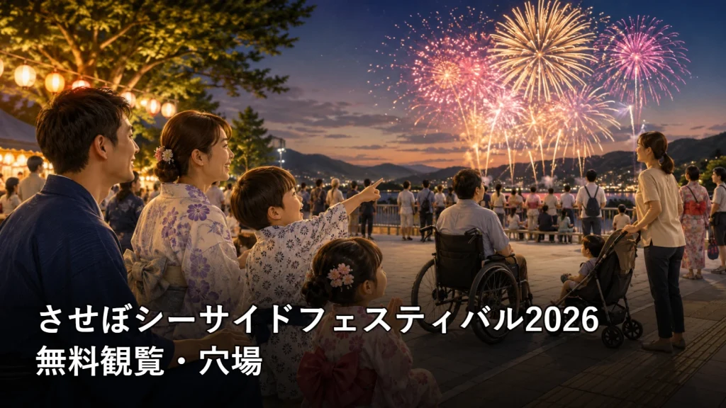 させぼシーサイドフェスティバル2026の無料観覧・穴場を紹介する画像