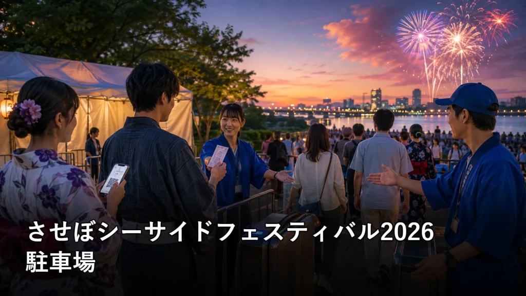 させぼシーサイドフェスティバル2026の駐車場を紹介する画像
