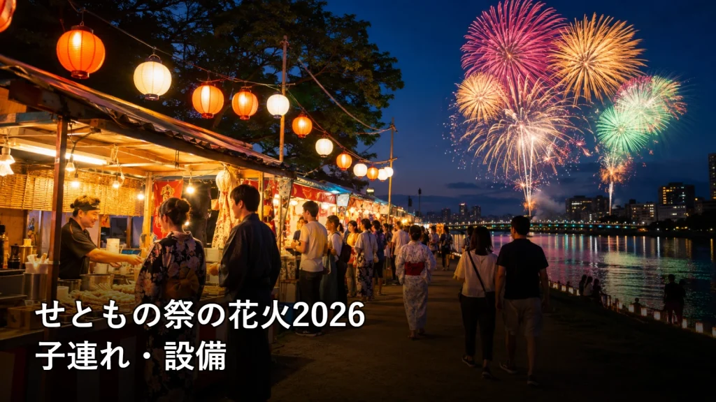 せともの祭の花火2026の子連れ・設備を紹介する画像
