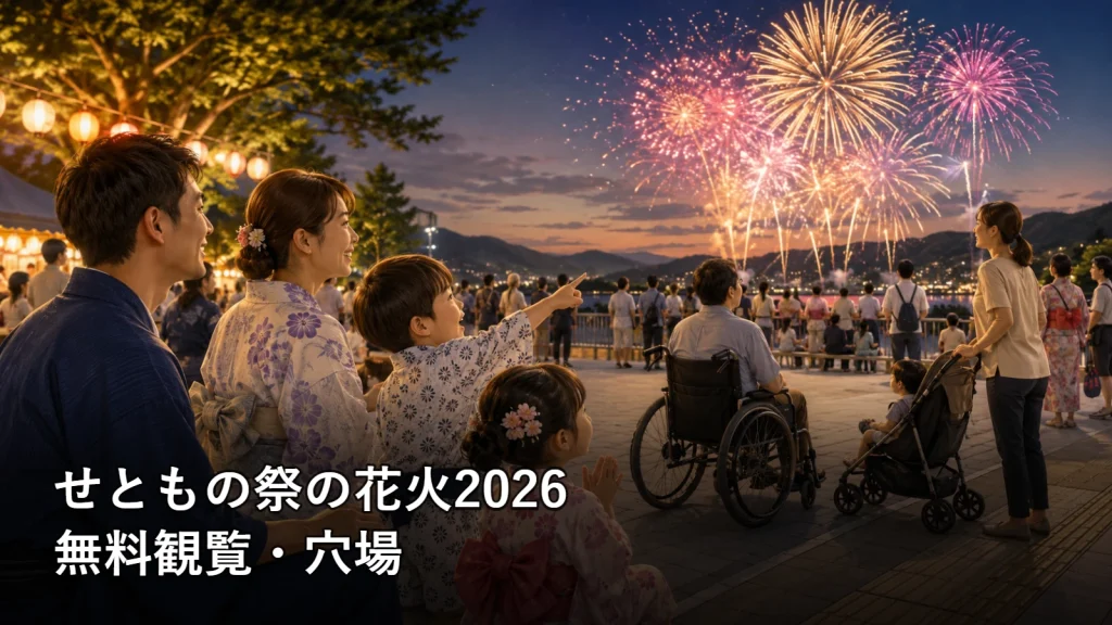 せともの祭の花火2026の無料観覧・穴場を紹介する画像