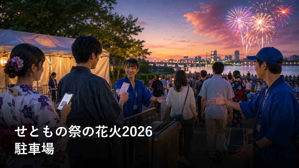 せともの祭の花火2026の駐車場を紹介する画像