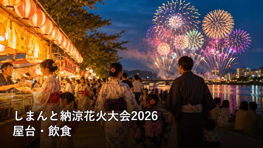 しまんと納涼花火大会2026の屋台・飲食を紹介する画像