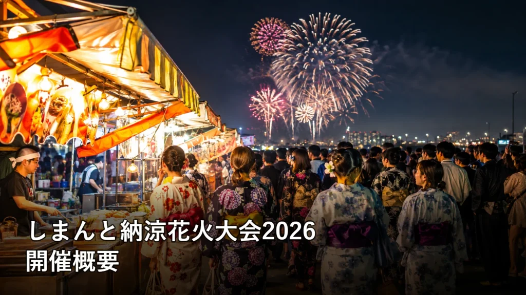 しまんと納涼花火大会2026の開催概要を紹介する画像
