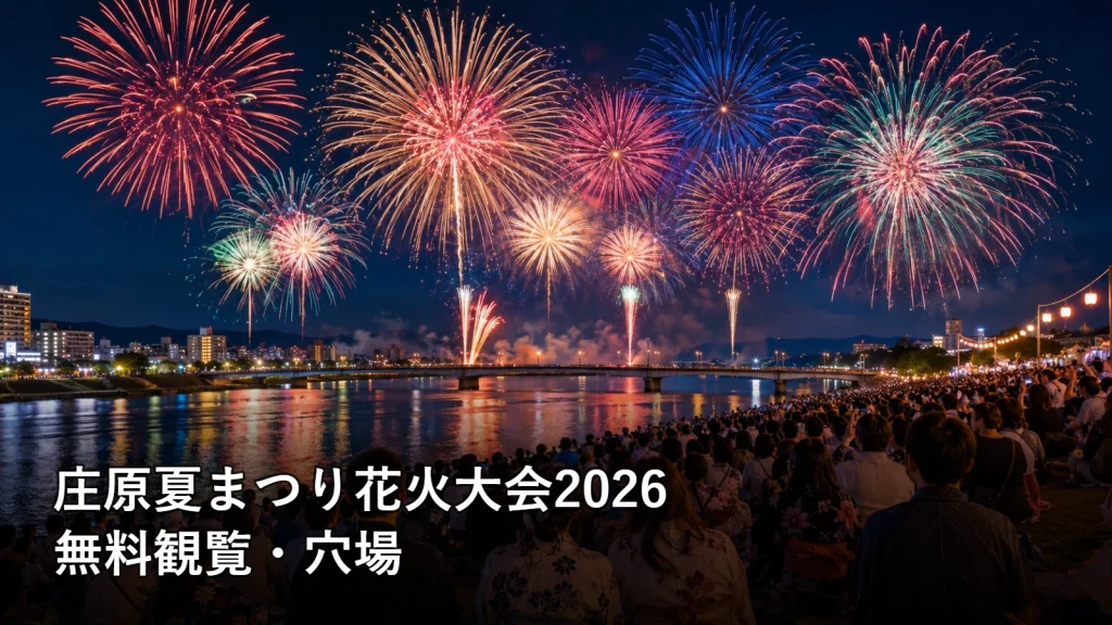 庄原夏まつり花火大会2026の無料観覧・穴場を紹介する画像