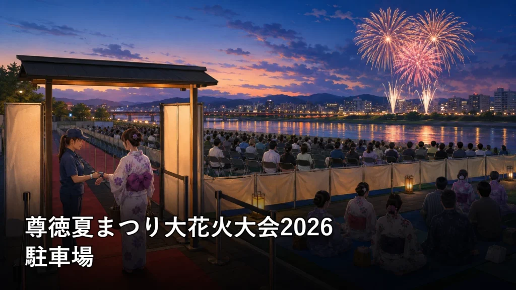 尊徳夏まつり大花火大会2026の駐車場を紹介する画像
