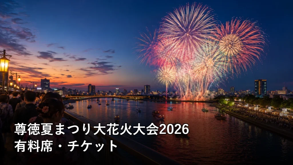 尊徳夏まつり大花火大会2026の有料席・チケットを紹介する画像