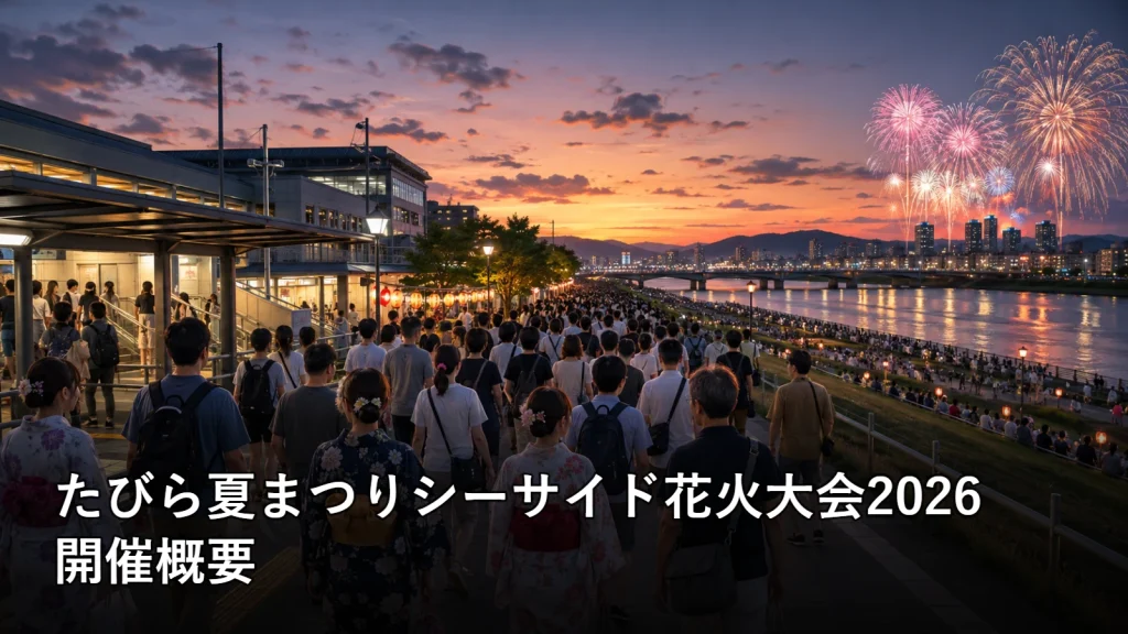 たびら夏まつりシーサイド花火大会2026の開催概要を紹介する画像