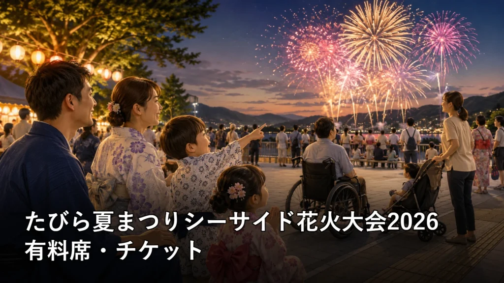 たびら夏まつりシーサイド花火大会2026の有料席・チケットを紹介する画像