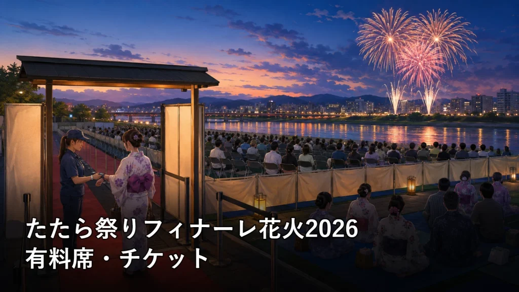 たたら祭りフィナーレ花火2026の有料席・チケットを紹介する画像