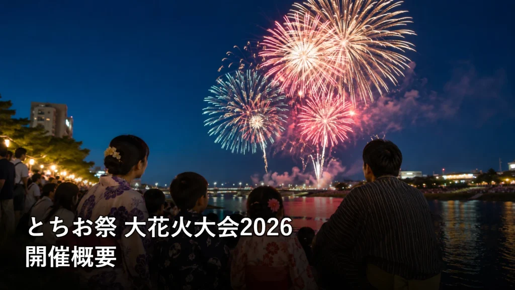 とちお祭 大花火大会2026の開催概要を紹介する画像
