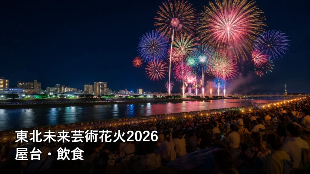 東北未来芸術花火2026の屋台・飲食を紹介する画像