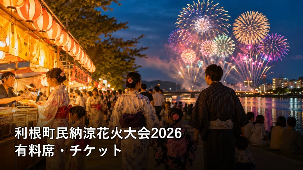 利根町民納涼花火大会2026の有料席・チケットを紹介する画像