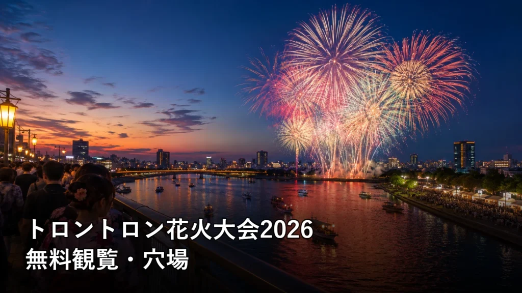 トロントロン花火大会2026の無料観覧・穴場を紹介する画像