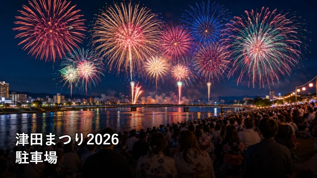 津田まつり2026の駐車場を紹介する画像