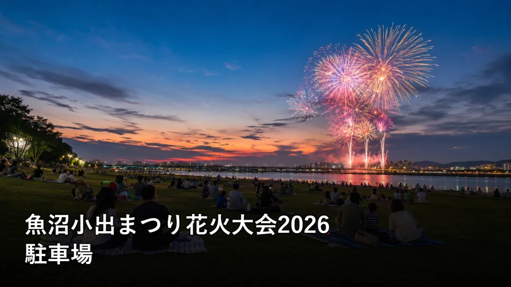 魚沼小出まつり花火大会2026の駐車場を紹介する画像