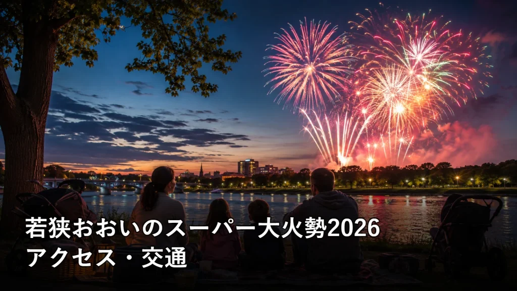 若狭おおいのスーパー大火勢2026のアクセス・交通を紹介する画像