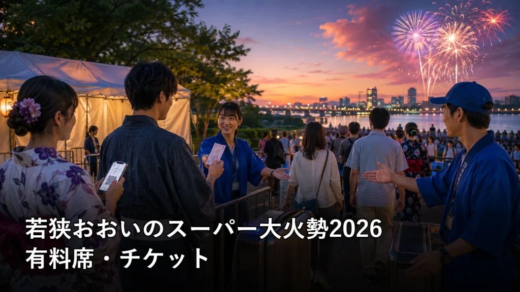若狭おおいのスーパー大火勢2026の有料席・チケットを紹介する画像
