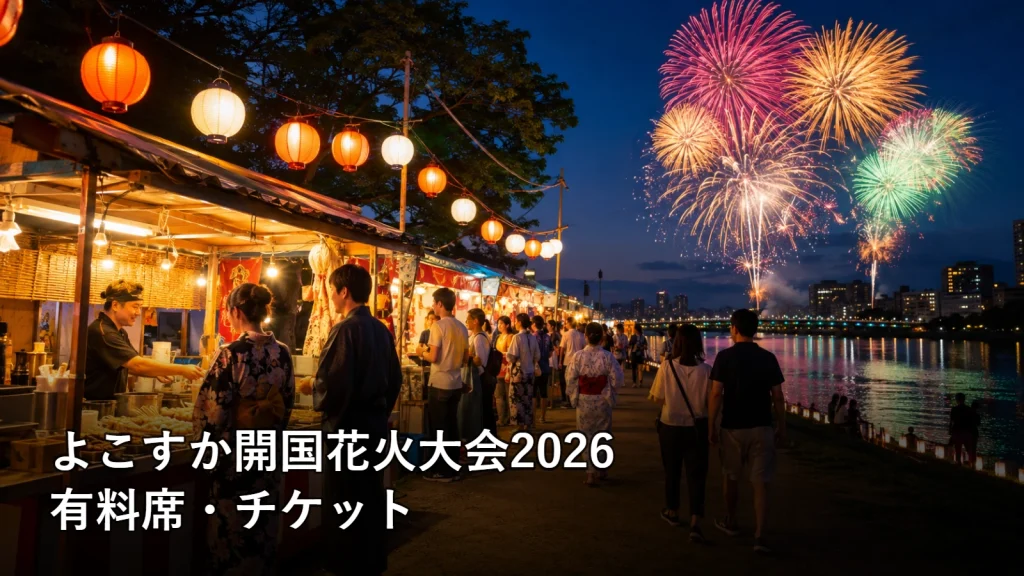よこすか開国花火大会2026の有料席・チケットを紹介する画像