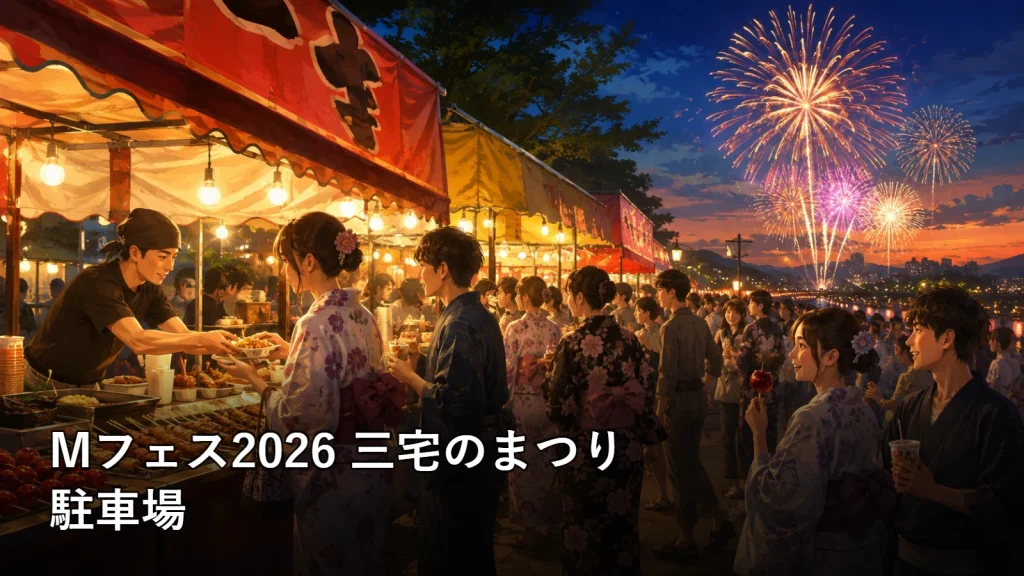 Mフェス2026 三宅のまつりの駐車場を紹介する画像