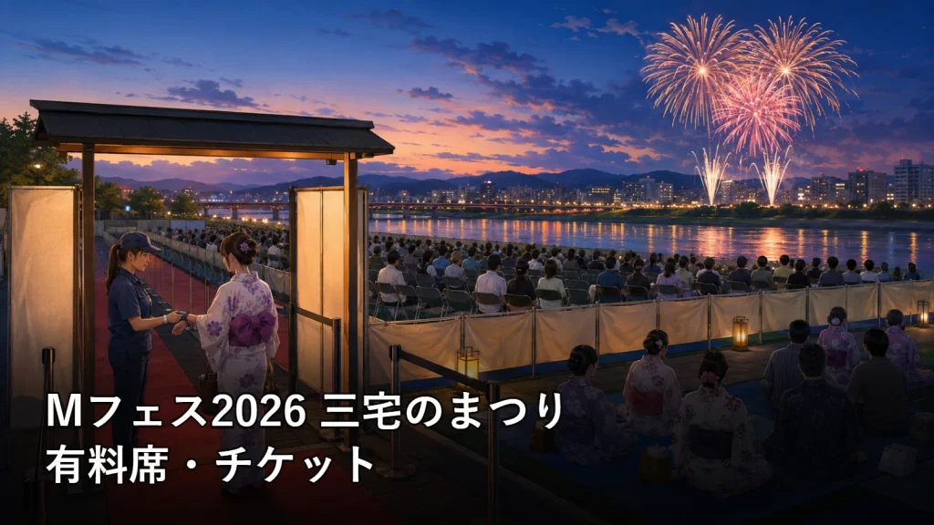 Mフェス2026 三宅のまつりの有料席・チケットを紹介する画像