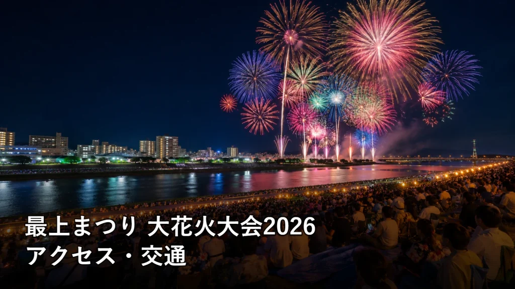 最上まつり 大花火大会2026のアクセス・交通を紹介する画像