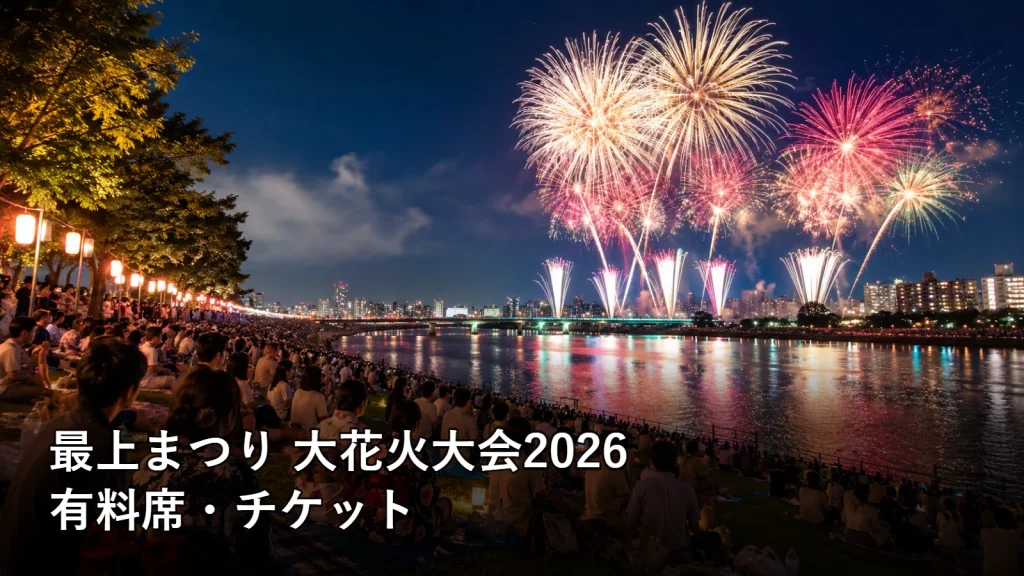 最上まつり 大花火大会2026の有料席・チケットを紹介する画像