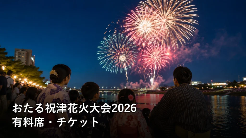 おたる祝津花火大会2026の有料席・チケットを紹介する画像