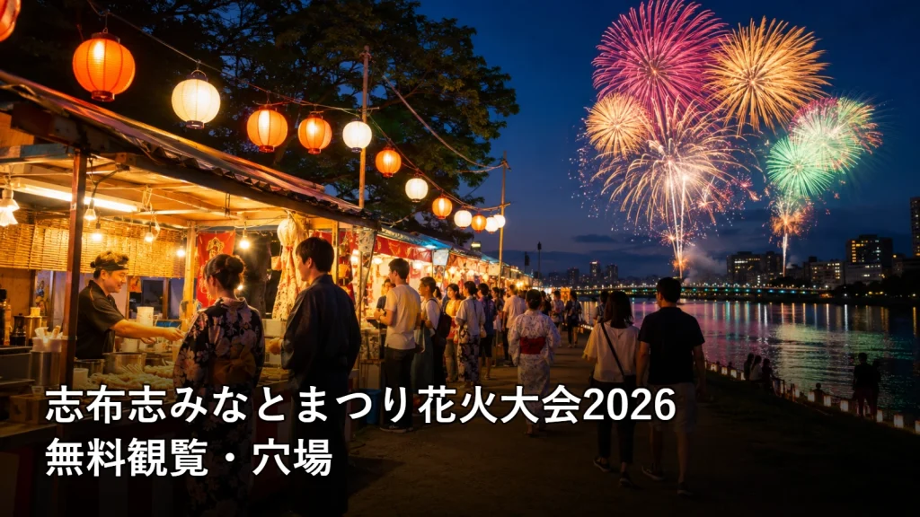 志布志みなとまつり花火大会2026の無料観覧・穴場を紹介する画像
