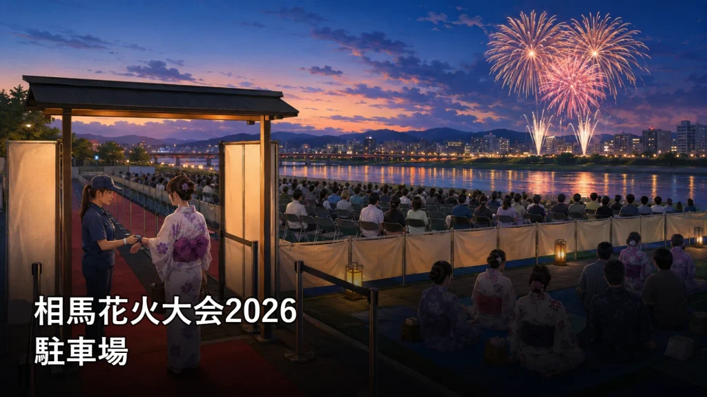 相馬花火大会2026の駐車場を紹介する画像