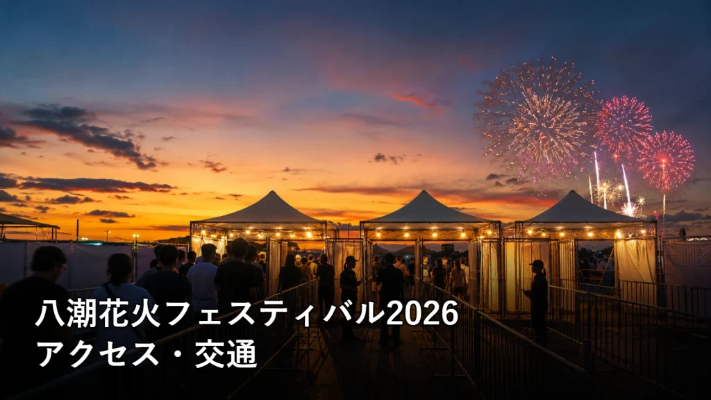 八潮花火フェスティバル2026のアクセス・交通を紹介する画像